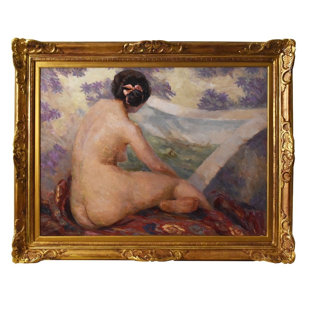 QN554 1 antique nude woman oil painting art deco XX century.jpg